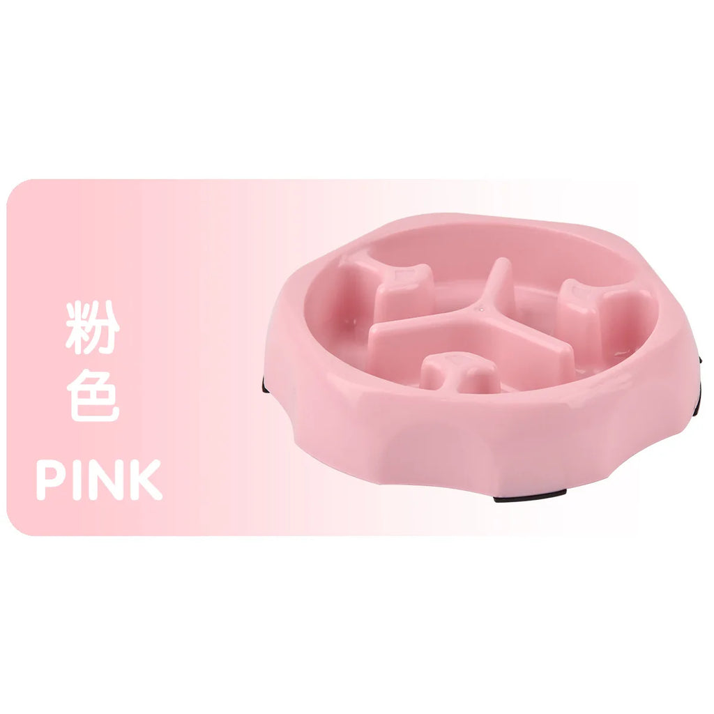 Pet Supplies Color Slow Feeder Cat Bowl Anti-choking Plastic Dog Puzzle Food Bowl, Dog Water Basin For Anxiety Relief
