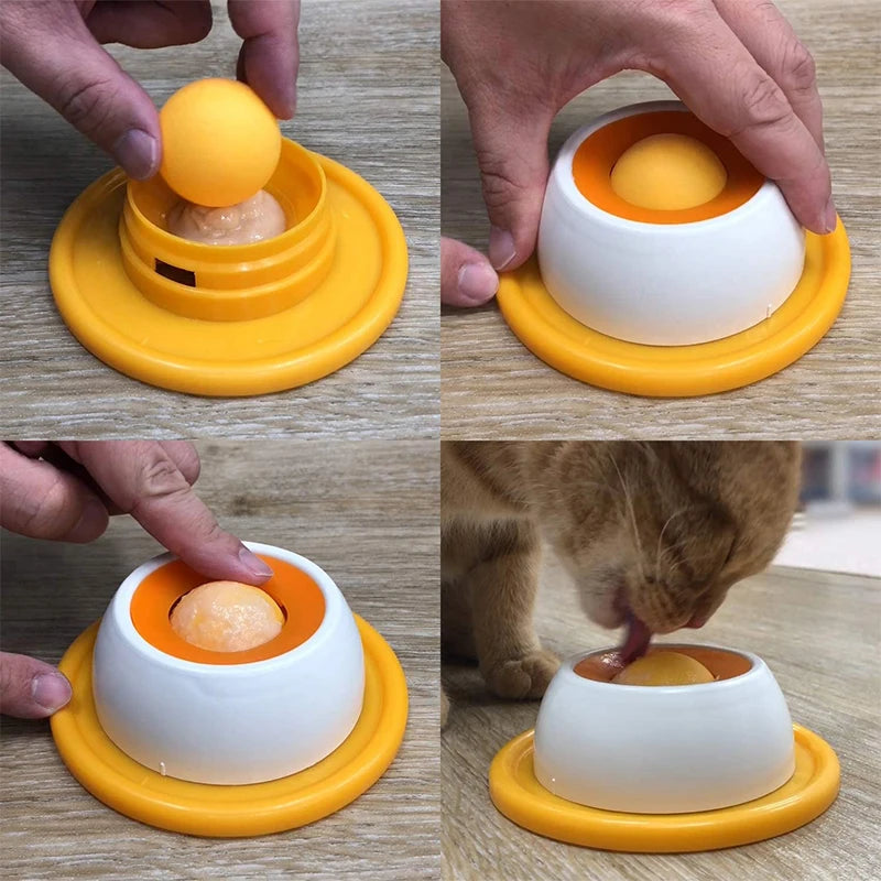 NeW Yogurt Licking Plate Antispill Cat Teasing Slow Feeder Interactive Snack Bowl Dog Bite Resistant Slow Food Plate Licking Mat