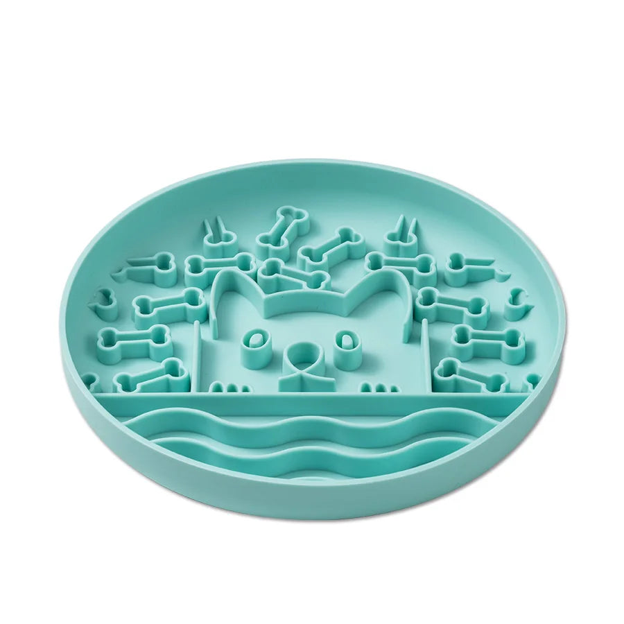 1Pc Silicone Pet Slow Feeder Food Lick Mat  Anti-Slip Lick Bowl for Dogs and Cats