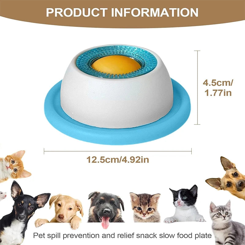 NeW Yogurt Licking Plate Antispill Cat Teasing Slow Feeder Interactive Snack Bowl Dog Bite Resistant Slow Food Plate Licking Mat